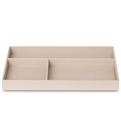 Bentley Cebu wardrobe organiser in natural leather with three sections