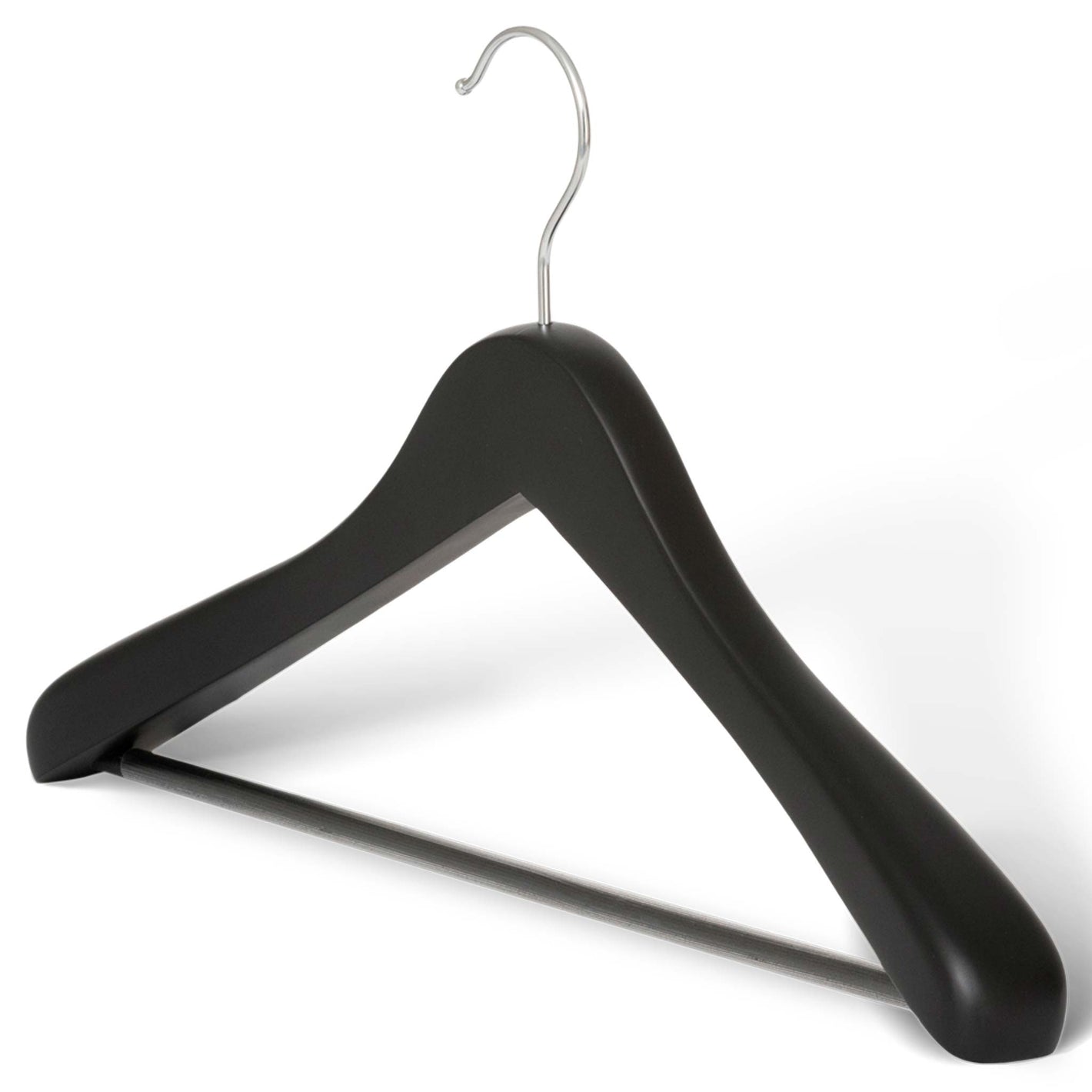 Bentley Edward Suit Hangers, Black Wood (Case of 24)