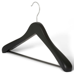 Bentley Edward Suit Hangers, Black Wood (Case of 24)