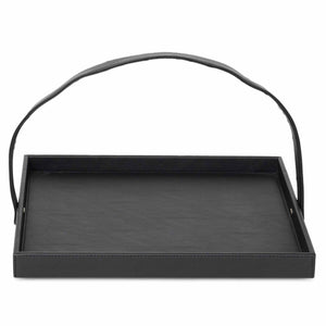 Bentley flores hotel turndown tray in black leather