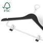 Bentley Graham Dual Clip Security Hangers, Black Wood (Case of 50)