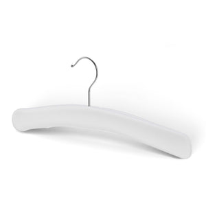 Bentley Kensington Satin Hangers - White (Case of 100)