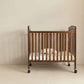 Bentley Limea Foldable Wooden Baby Cot - Mahogany Hardwood