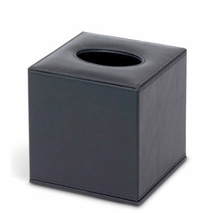 Bentley Manam PU Leather Cube Tissue Box Cover, Black (Case of 10)