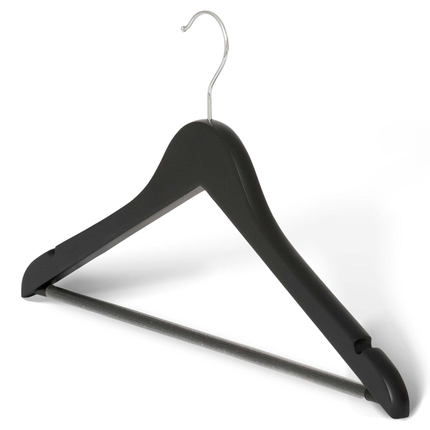 Bentley Melville Coat Hangers, Black Wood (Case of 50)