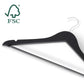 Bentley Melville Coat Hangers, Black Wood (Case of 50)