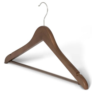 Bentley Melville Coat Hangers, Walnut (Case of 50)