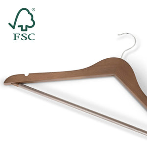 Bentley Melville Coat Hangers, Walnut (Case of 50)