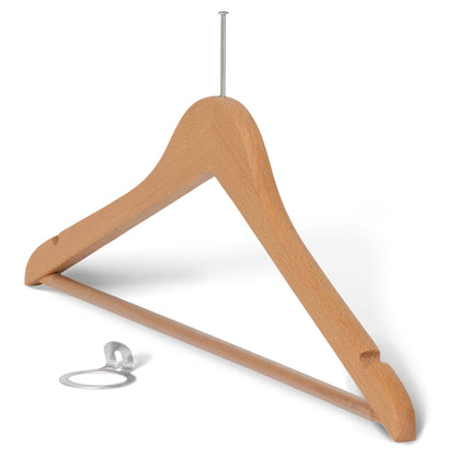 Bentley Melville Security Coat Hangers, Natural Wood (Case of 50)