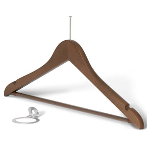 Bentley Melville Security Coat Hangers, Walnut (Case of 50)