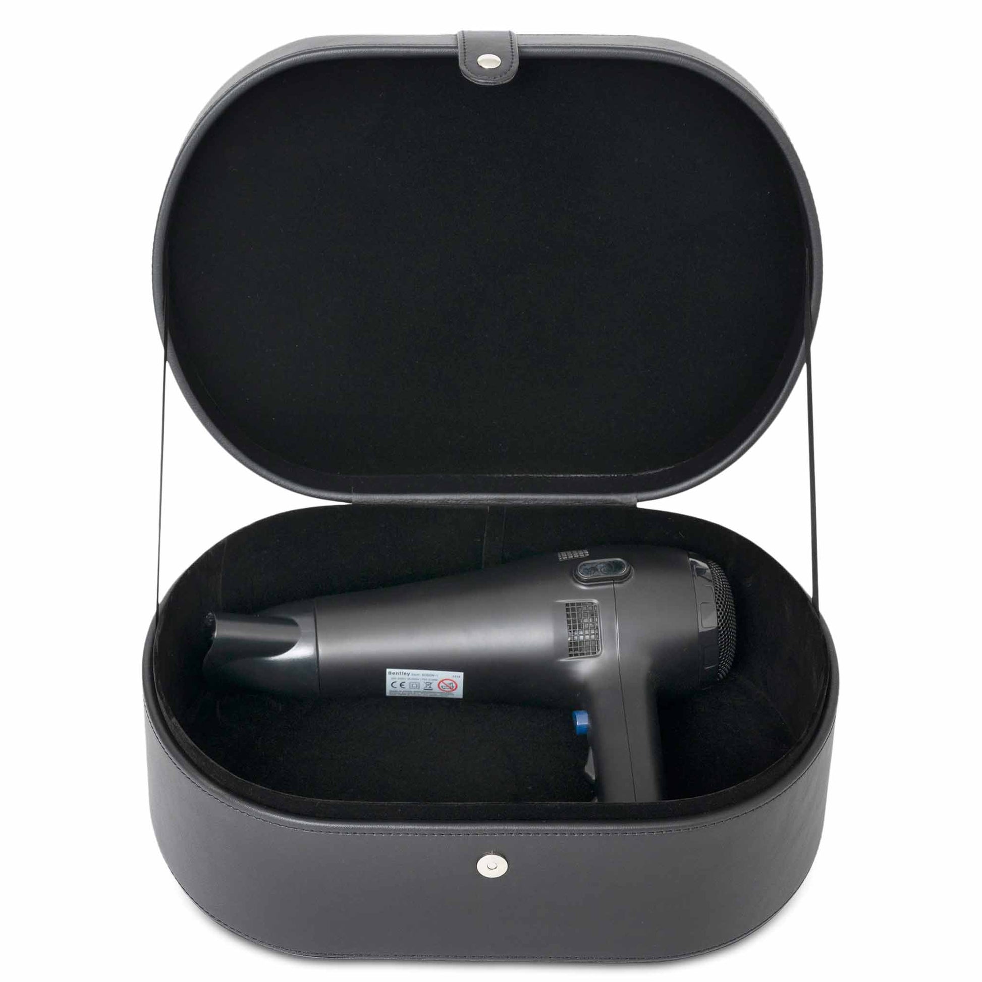 Bentley Nevis PU leather hairdryer storage box, black 