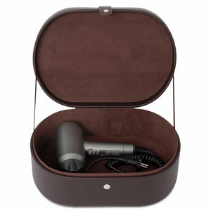 Bentley Nevis PU Leather Hairdryer Storage Box, Brown (Case of 8)