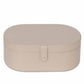 Nevis hairdryer storage box in natural leatherette, closed