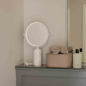 Bentley Parker 1-3x Freestanding Mirror - White Marble