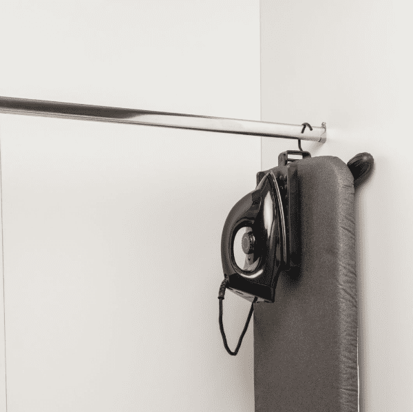 Swirl compact ironing centre hanging on clothes rail