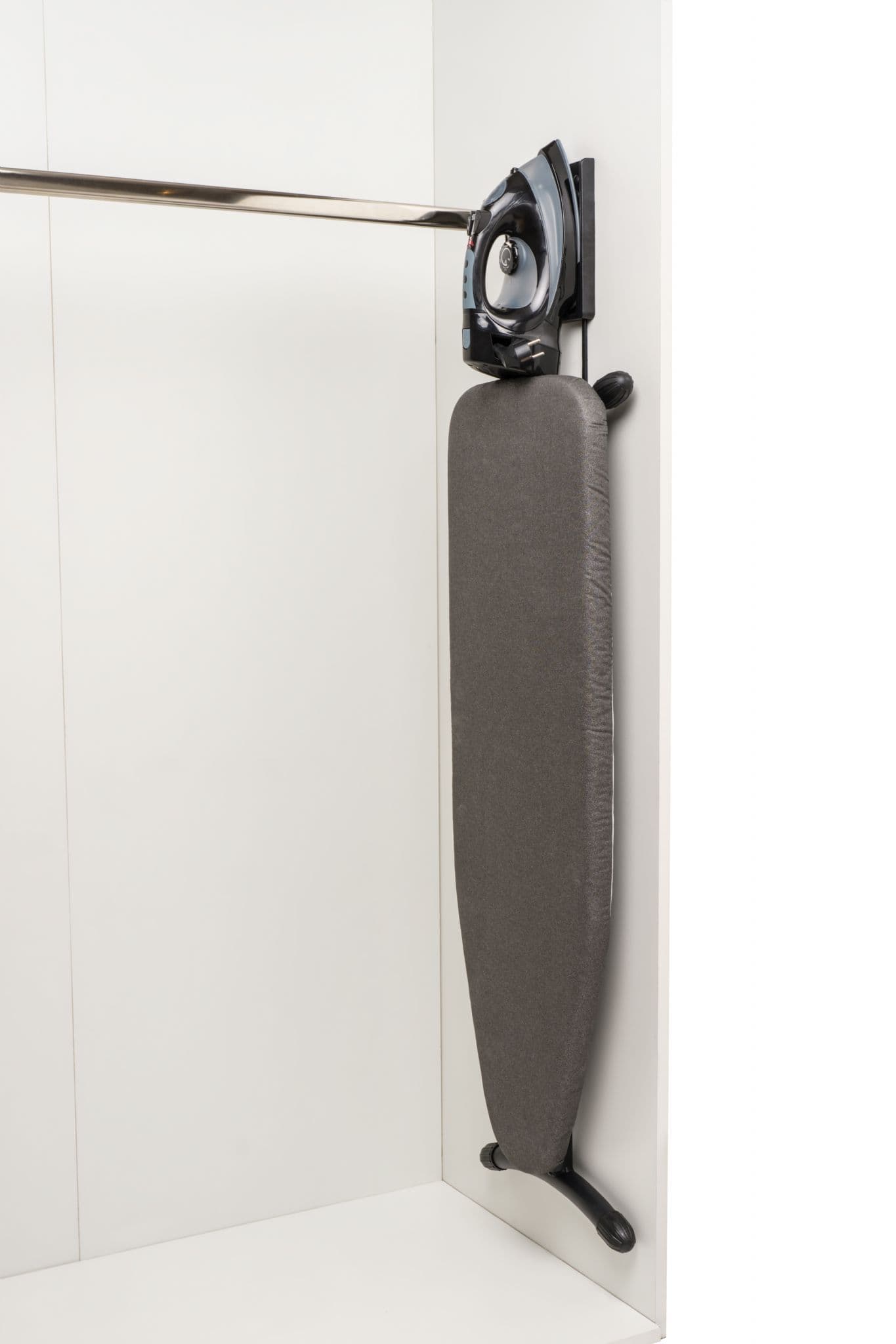 Steam iron and Swirl ironing centre in wardrobe