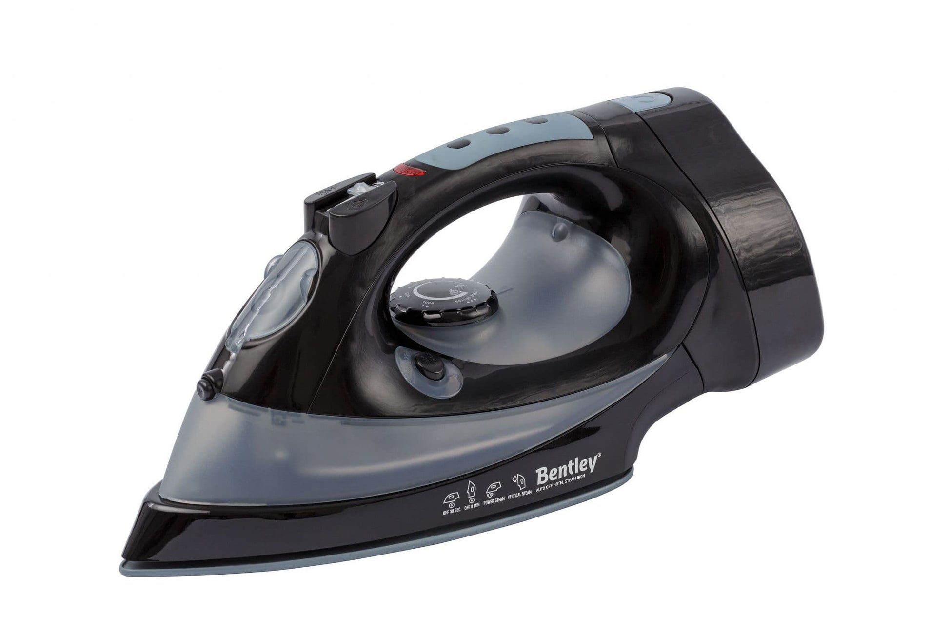 Side view of bentley steam iron