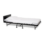 Bentley Verdi folding hotel single bed with black headboard