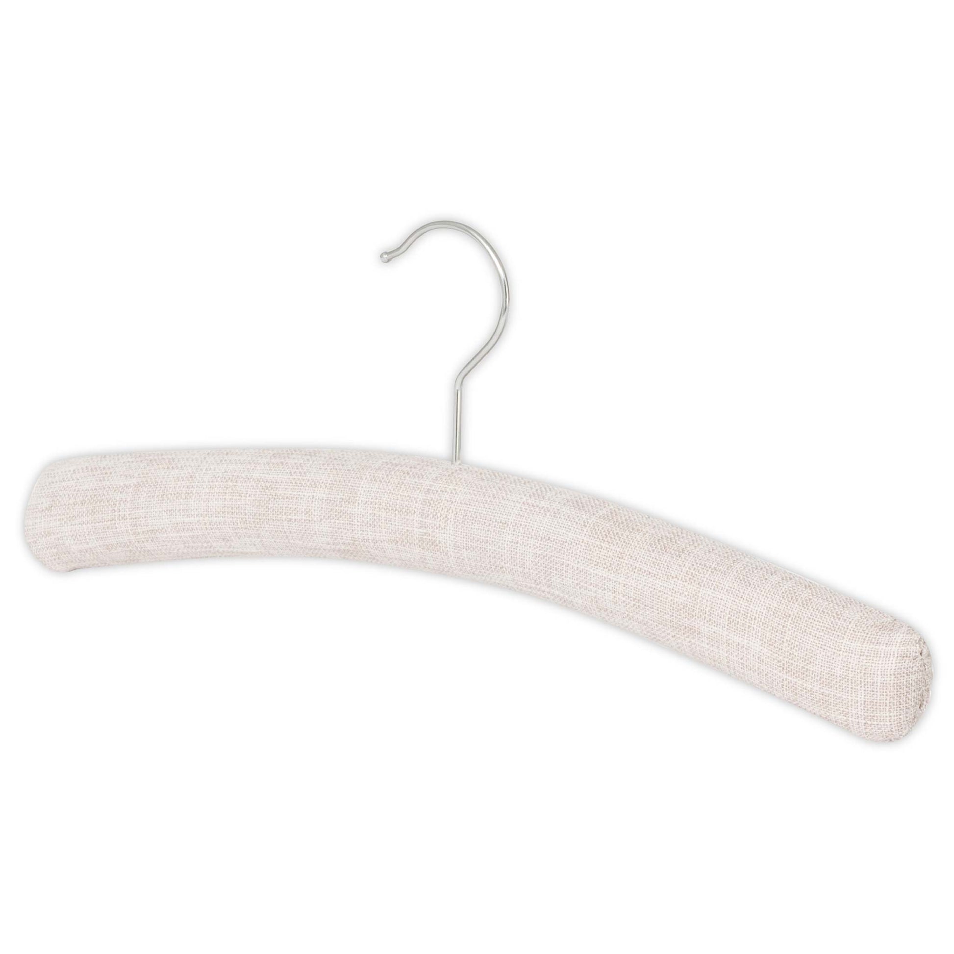 Bentley Wellington natural cotton hotel hanger with padded curved design and chrome hook