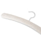 Angled close-up of Bentley Wellington natural cotton padded hanger with chrome hook and soft curved design