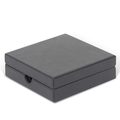 Bentley Yasur black leatherette condiment box with lid closed