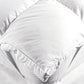 Clusterfill mattress topper made of white fiber filling within a cotton cover, designed to fit on a bed.
