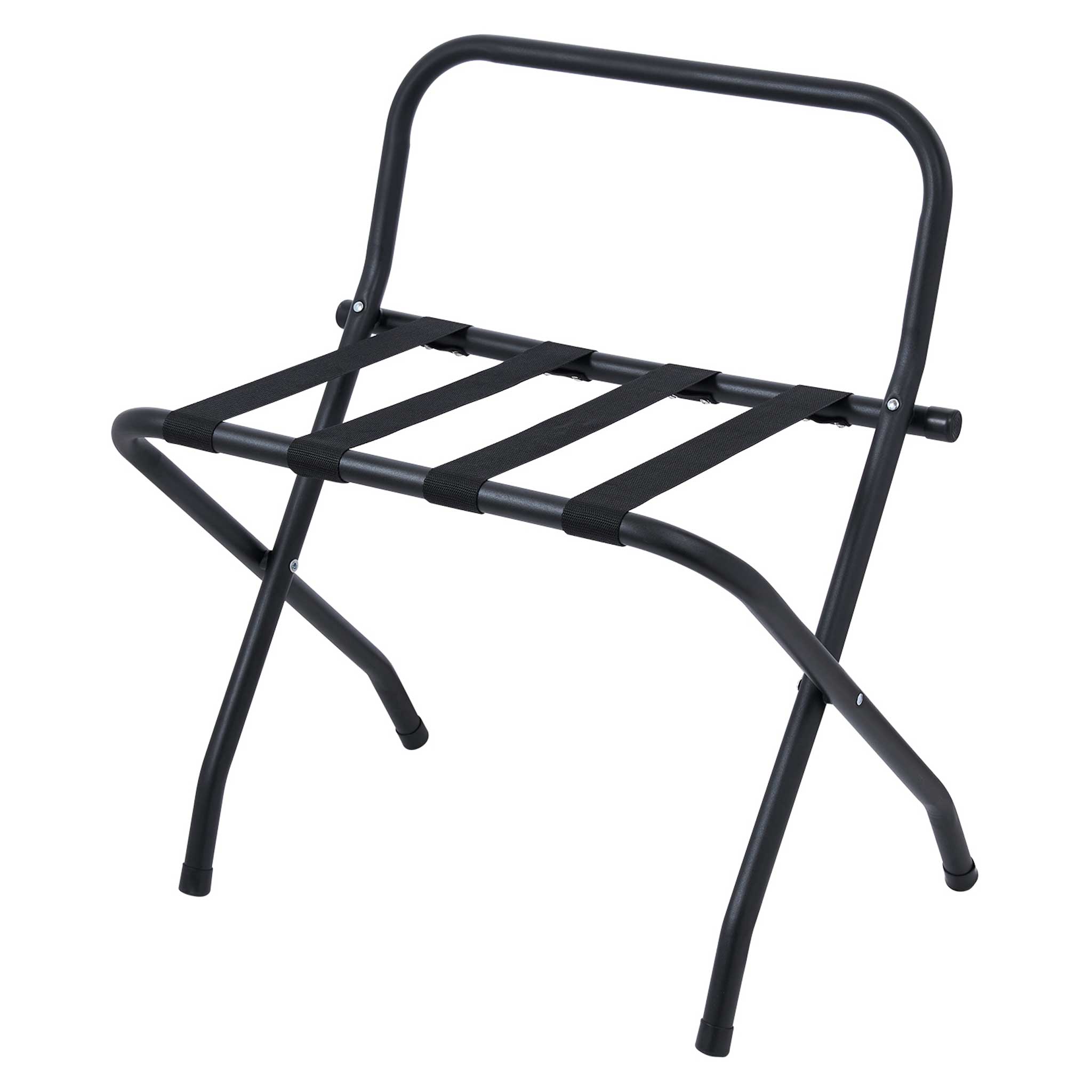 Corby Ashton Metal Luggage Rack with Backstand, Matt Black