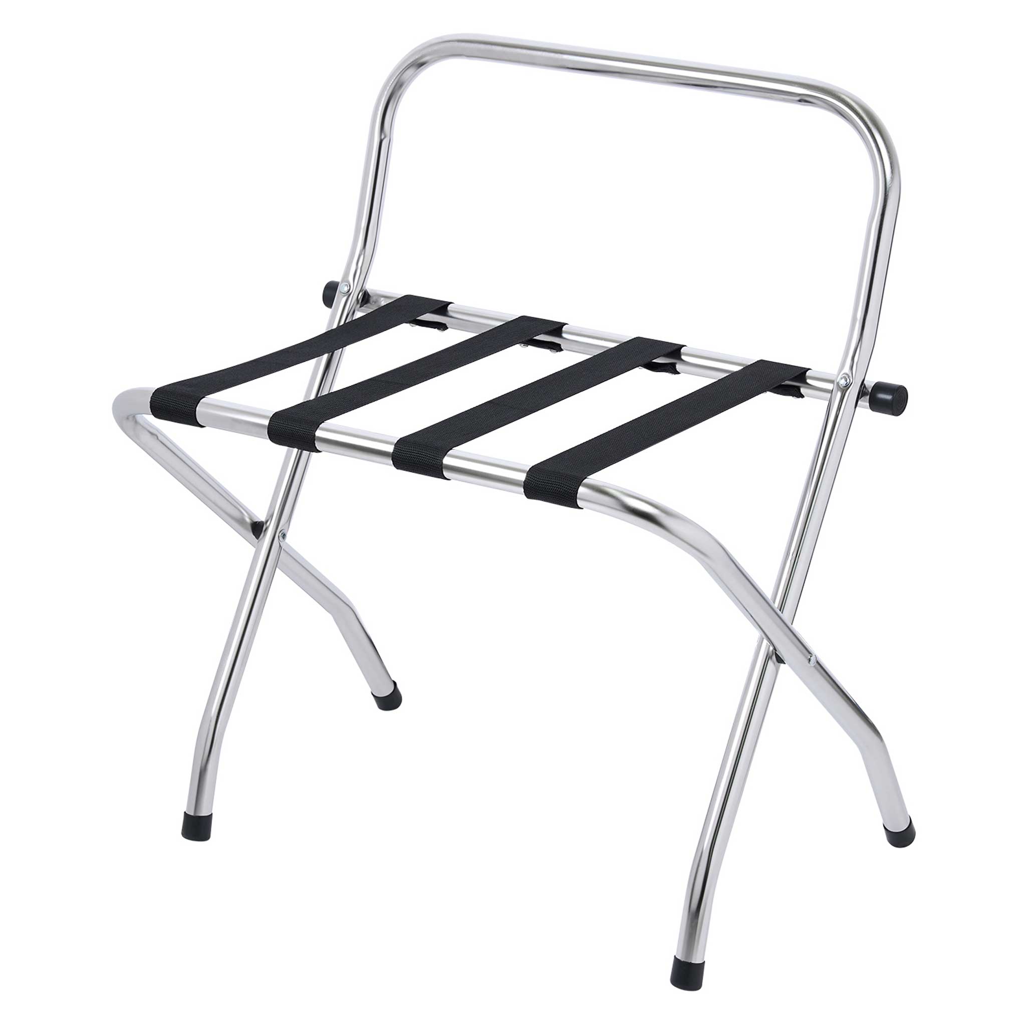 Corby Ashton Metal Luggage Rack with Backstand - Chrome