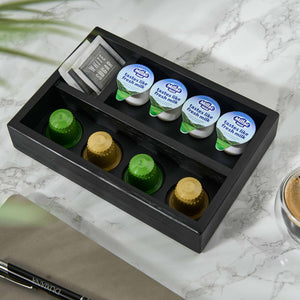 Corby Buxton Coffee Pod & Sachet Holder – Black Bamboo