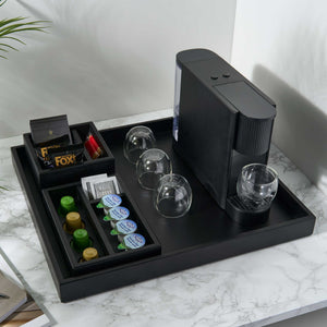 Corby Buxton Large Butler Tray - Black Bamboo