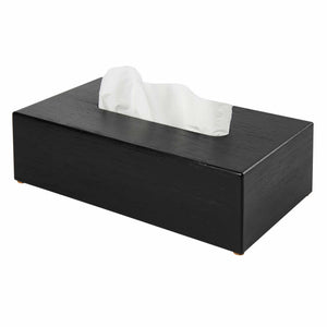 Corby Buxton Rectangular Tissue Box Holder – Black Bamboo