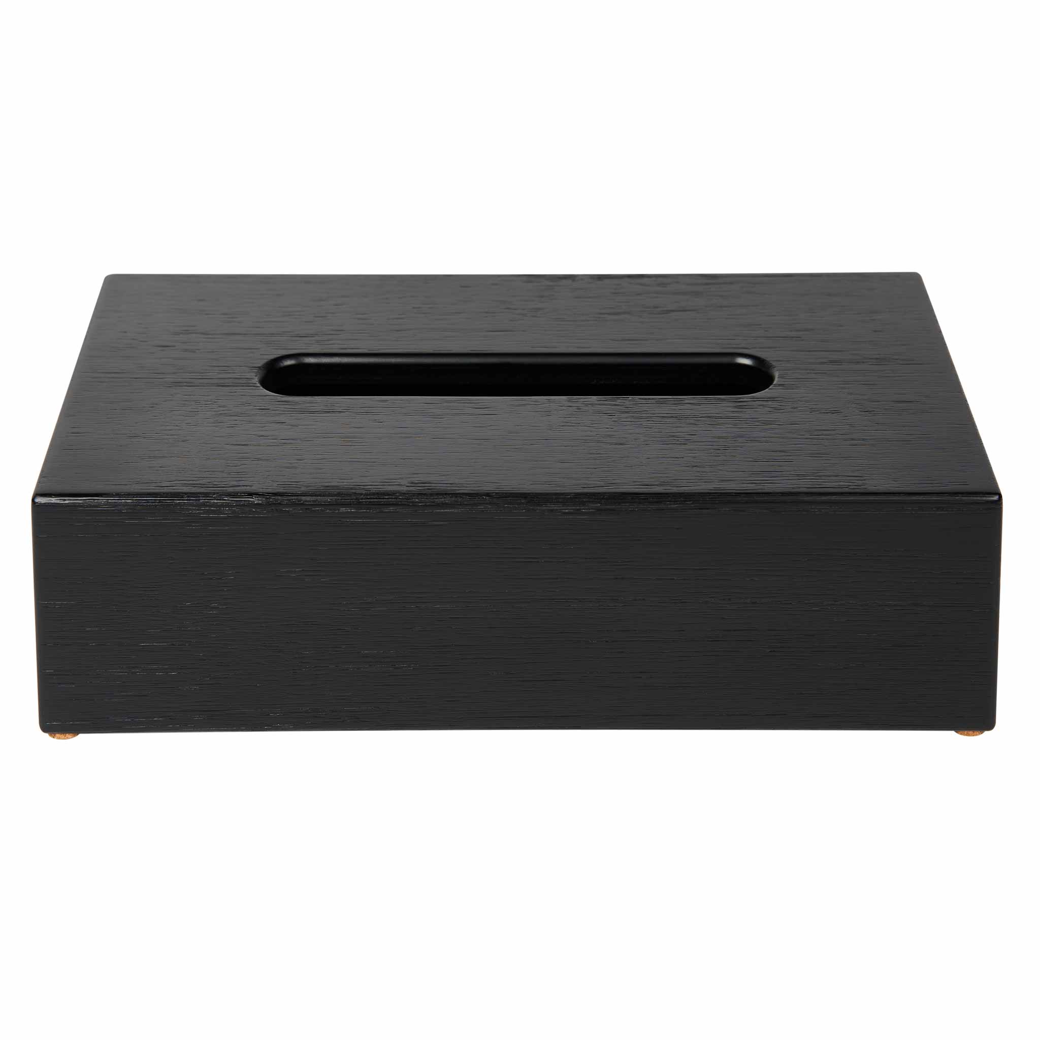 Corby Buxton Rectangular Tissue Box Holder – Black Bamboo
