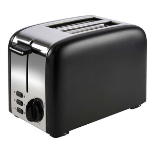 Corby Chelmsford 2 Slice Toaster - Black and Polished Steel