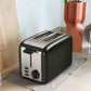 Corby Chelmsford 2 Slice Toaster - Black and Polished Steel
