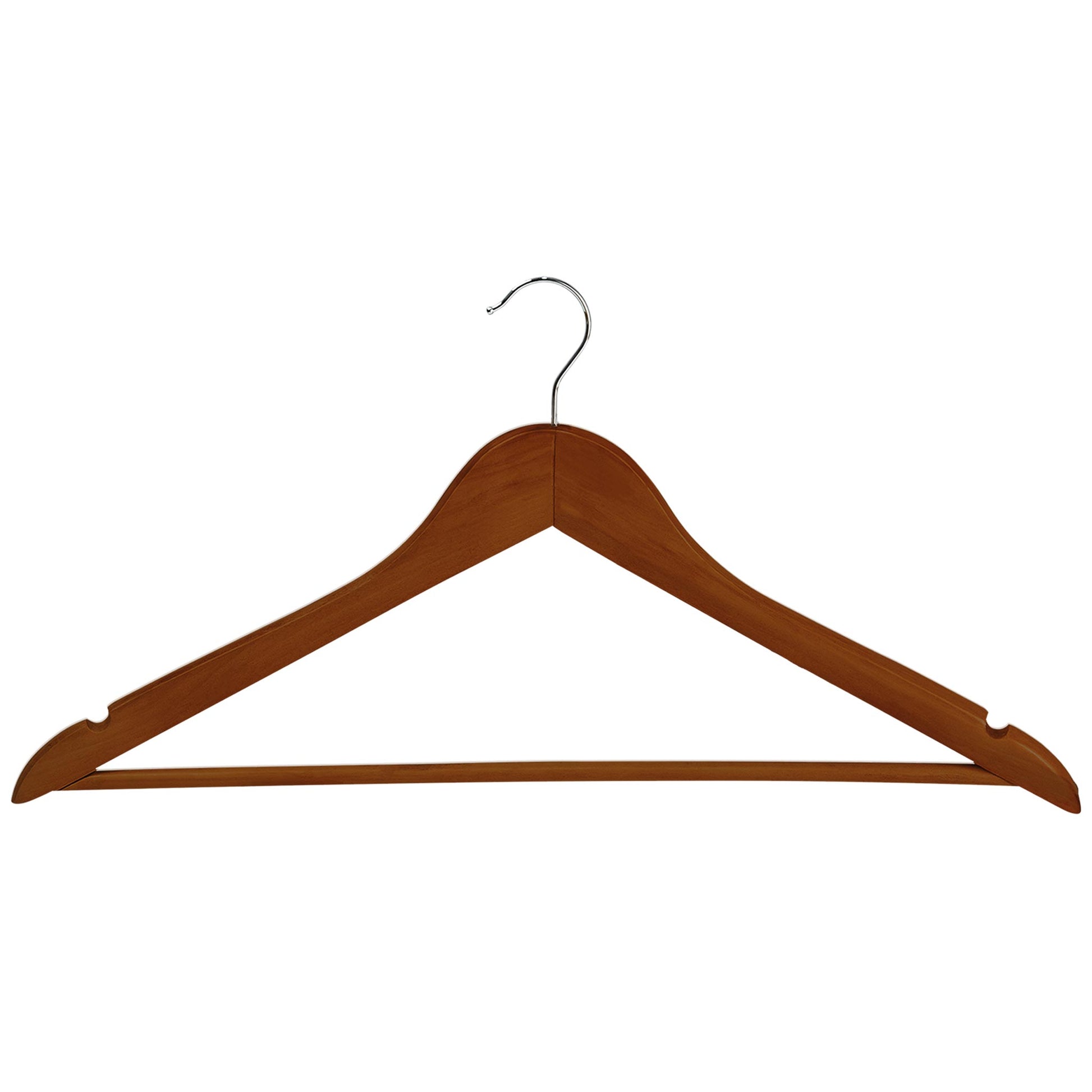 Corby Chelsea guest hanger in dark wood with chrome hook and trouser bar