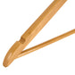 Close-up of Corby Chelsea light solid wood hotel hanger showing shoulder notch and trouser bar