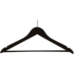 Corby Chelsea guest hanger in matte black wood with anti-theft security pin and trouser bar