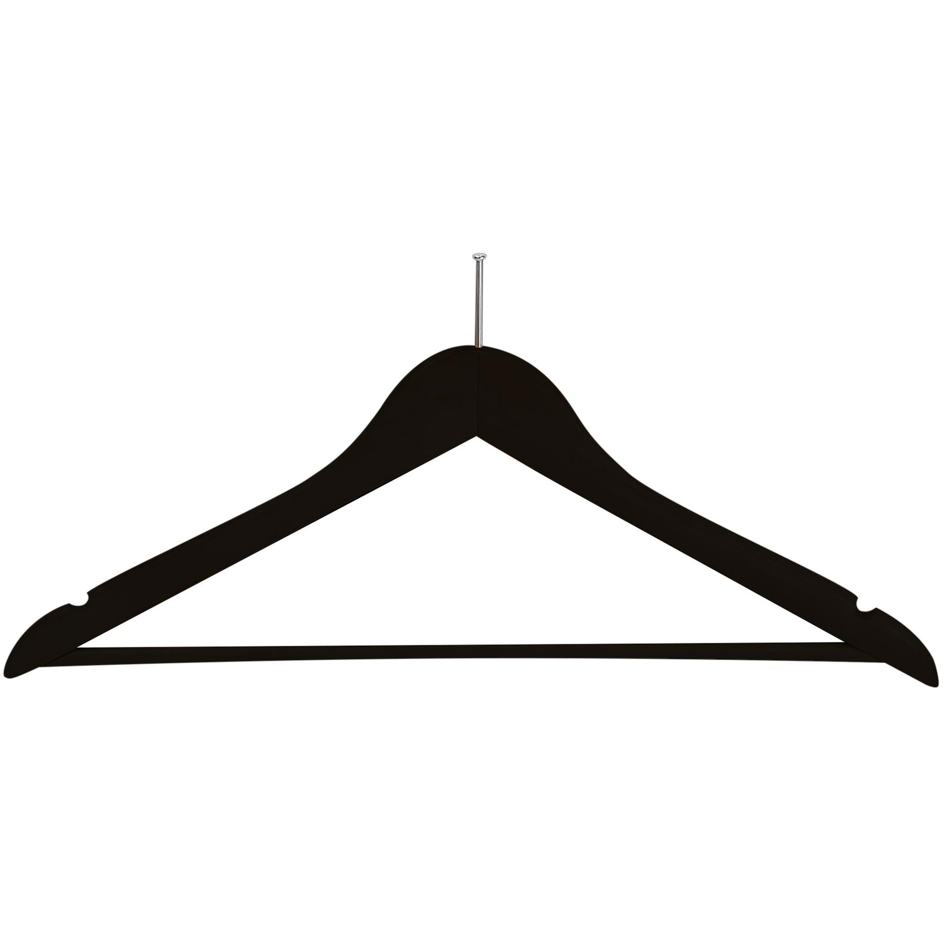 Corby Chelsea guest hanger in matte black wood with anti-theft security pin and trouser bar