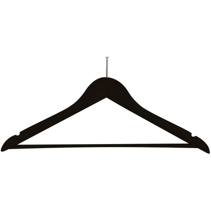 Corby Chelsea guest hanger in matte black wood with anti-theft security pin and trouser bar