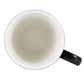 Top view of Corby Fenton black ceramic mug with smooth white interior, ideal for hotel tea and coffee service