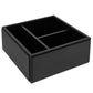 Black leatherette coffee and tea sachet holder for hotels
