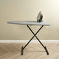 Corby Oxford light grey ironing board with black frame and guest room iron in modern hotel setting