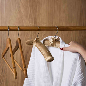 Corby Saltaire Satin Guest Hangers - Champagne (Case of 100)