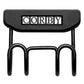 Front view of Corby Sherwood ironing board holder with triple-loop wire design and black branded mounting bracket