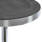 Detail of Corby Winchester LED vanity mirror base with non-slip black pad and polished chrome finish