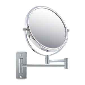 Corby Winchester wall-mounted chrome vanity mirror with adjustable double arm and tilting frame