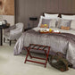 Hotel bedroom with Corby mahogany luggage rack