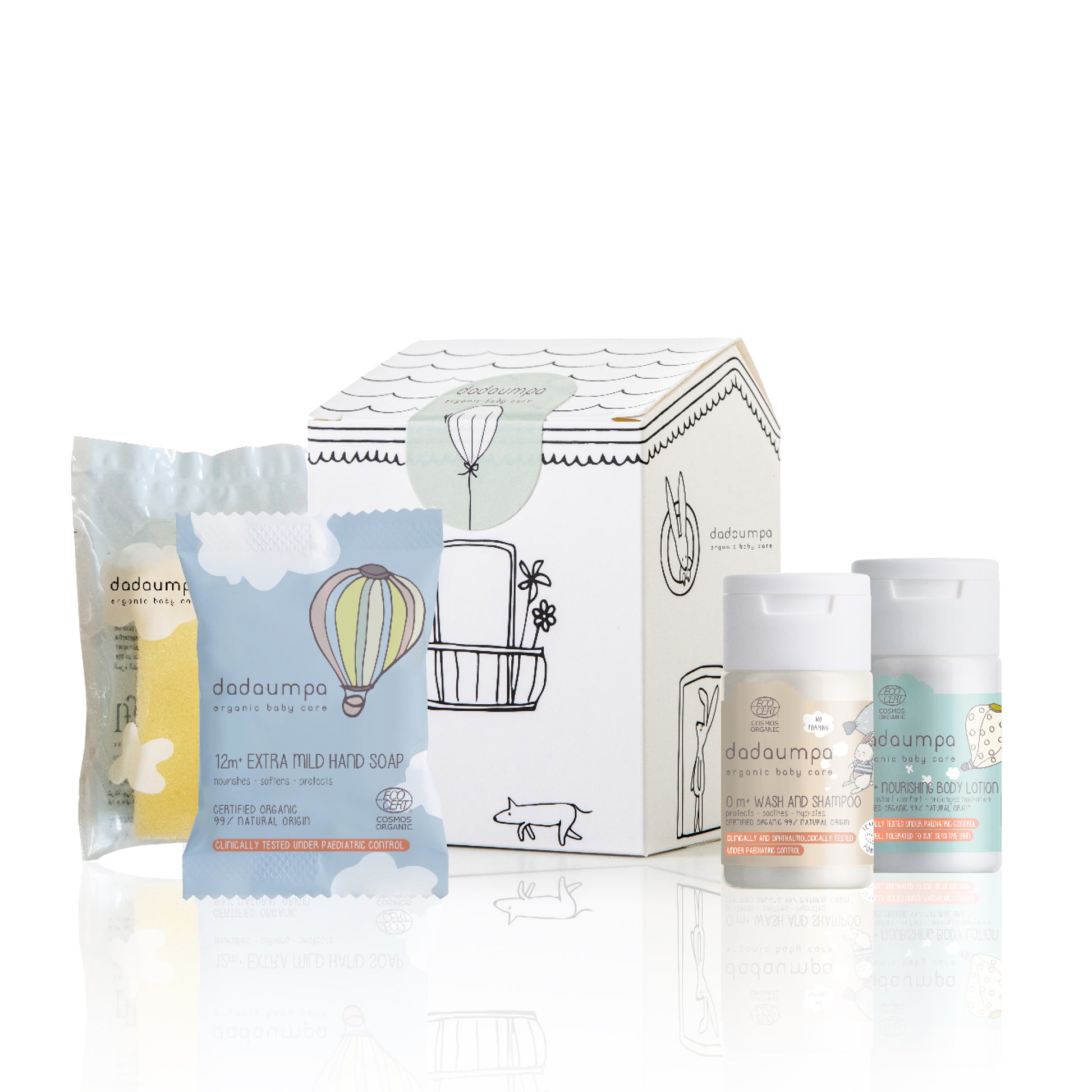 Dadaumpa baby bath house kit with children's toiletries