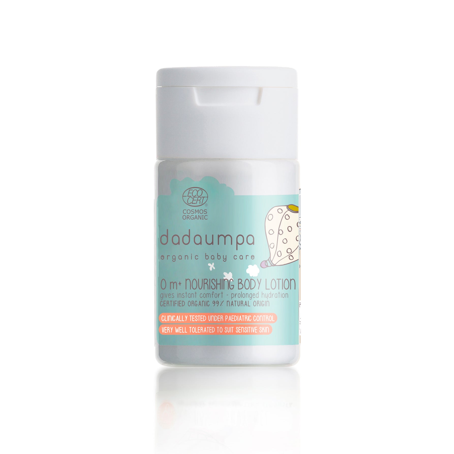 Dadaumpa baby body lotion in 30ml bottle