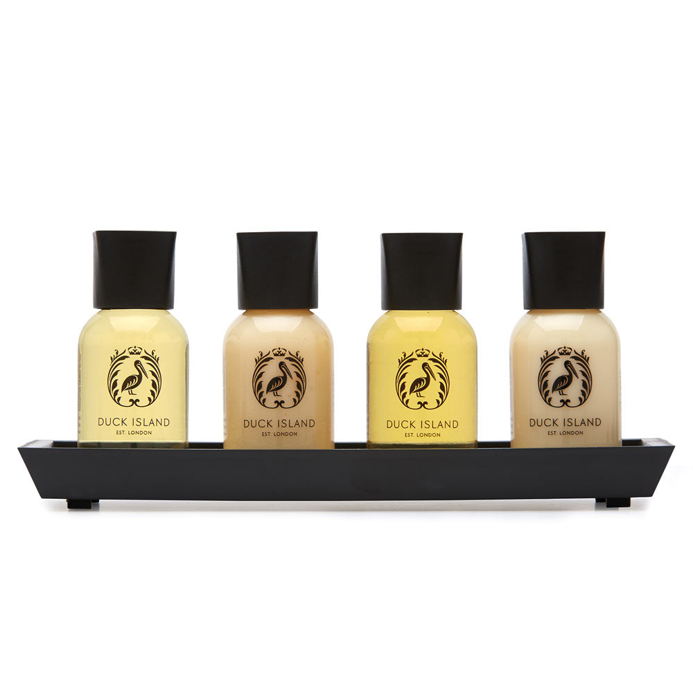 Duck island toiletries collection featuring Classic miniatures